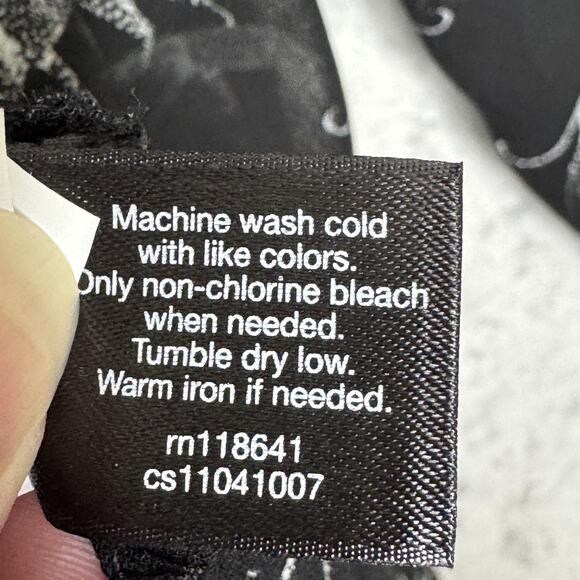 Lane Bryant Blouse Womens 18/20 Black Leopard Print Button Up Sheer Long Sleeve - Picture 6 of 9